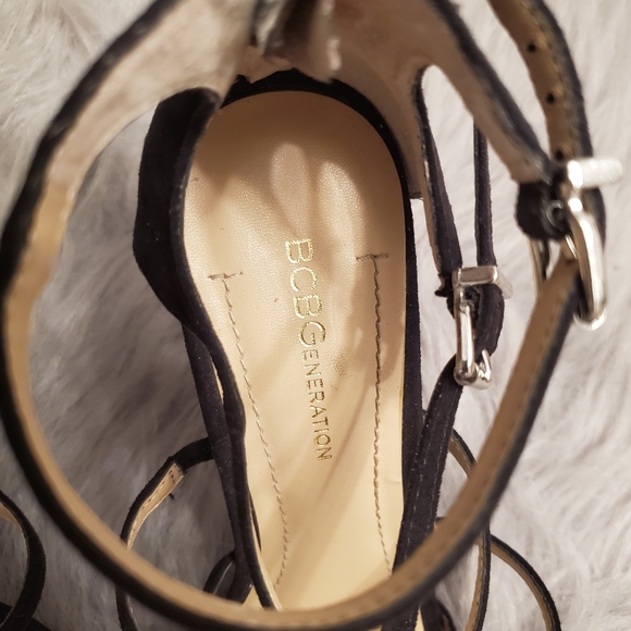 BCBGeneration Black Platform Ankle Strap Heel - Picture 3 of 8